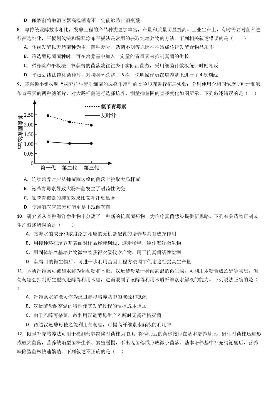 热点专题01 微生物（原卷版）.docx_第3页