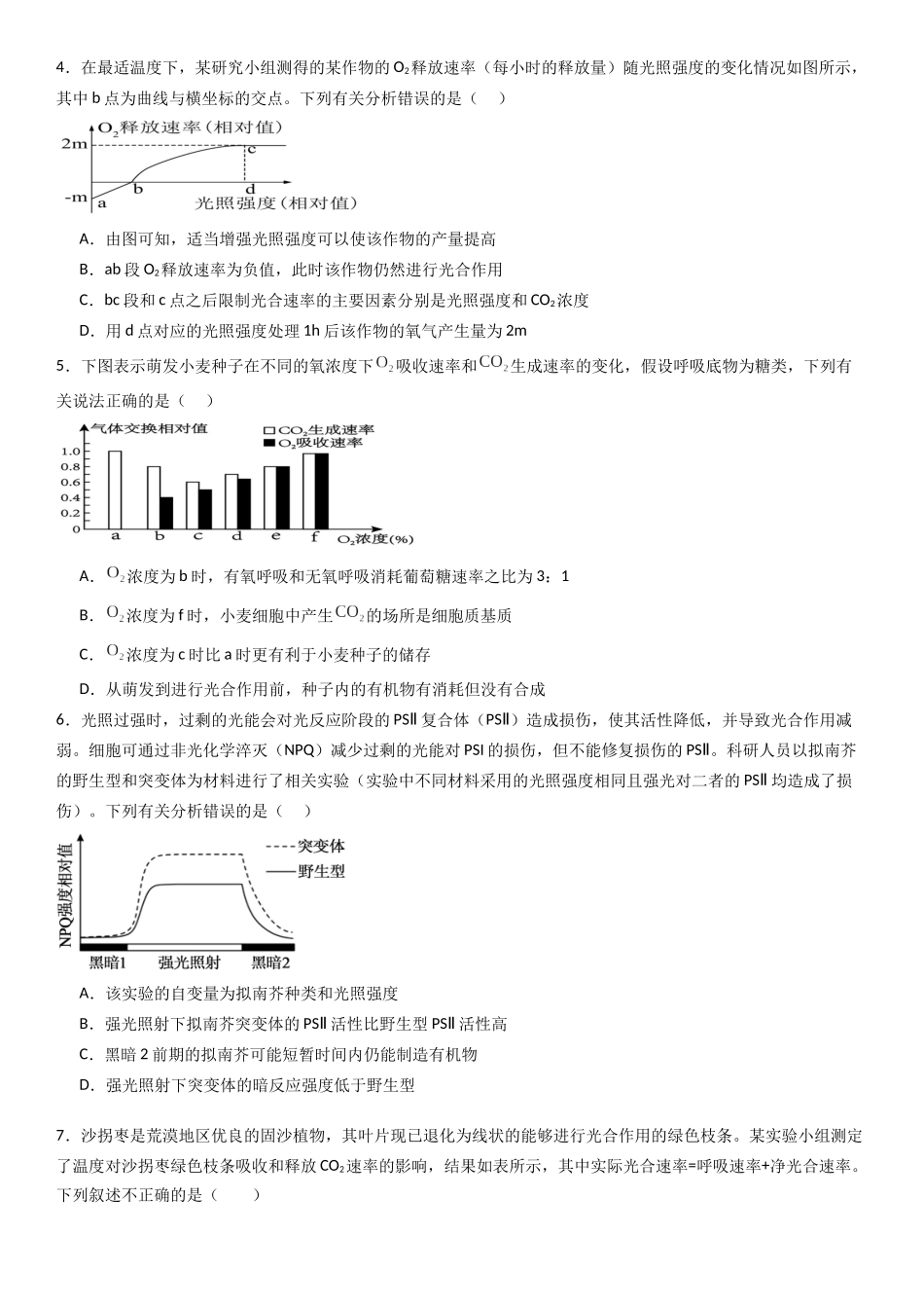 热点专题02 提高农作物产量(原卷版).docx_第2页