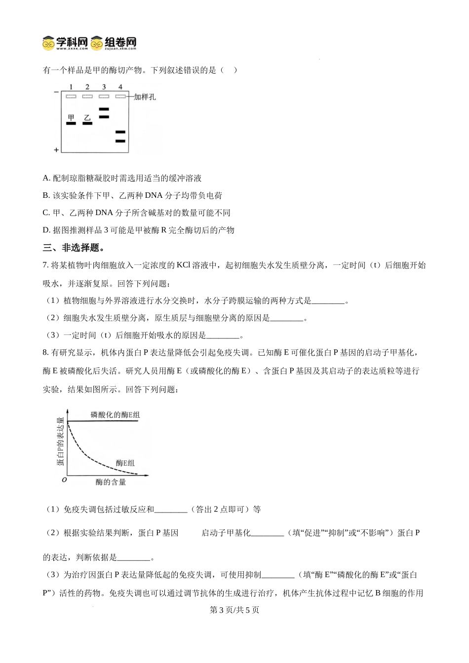 2025高考课标卷生物(原卷版).docx_第3页