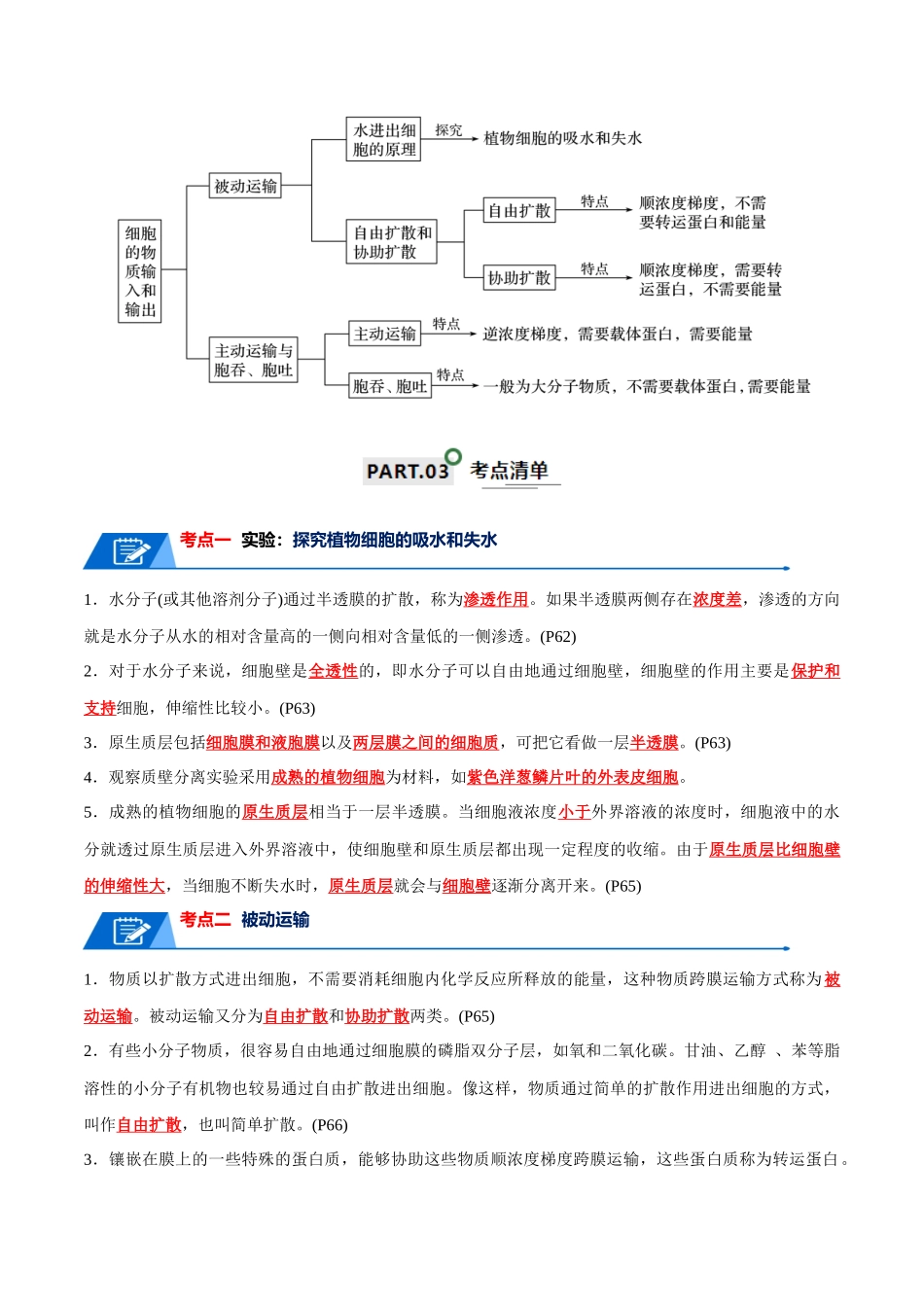 宝典03 细胞的物质输入和输出（解析版）.docx_第2页