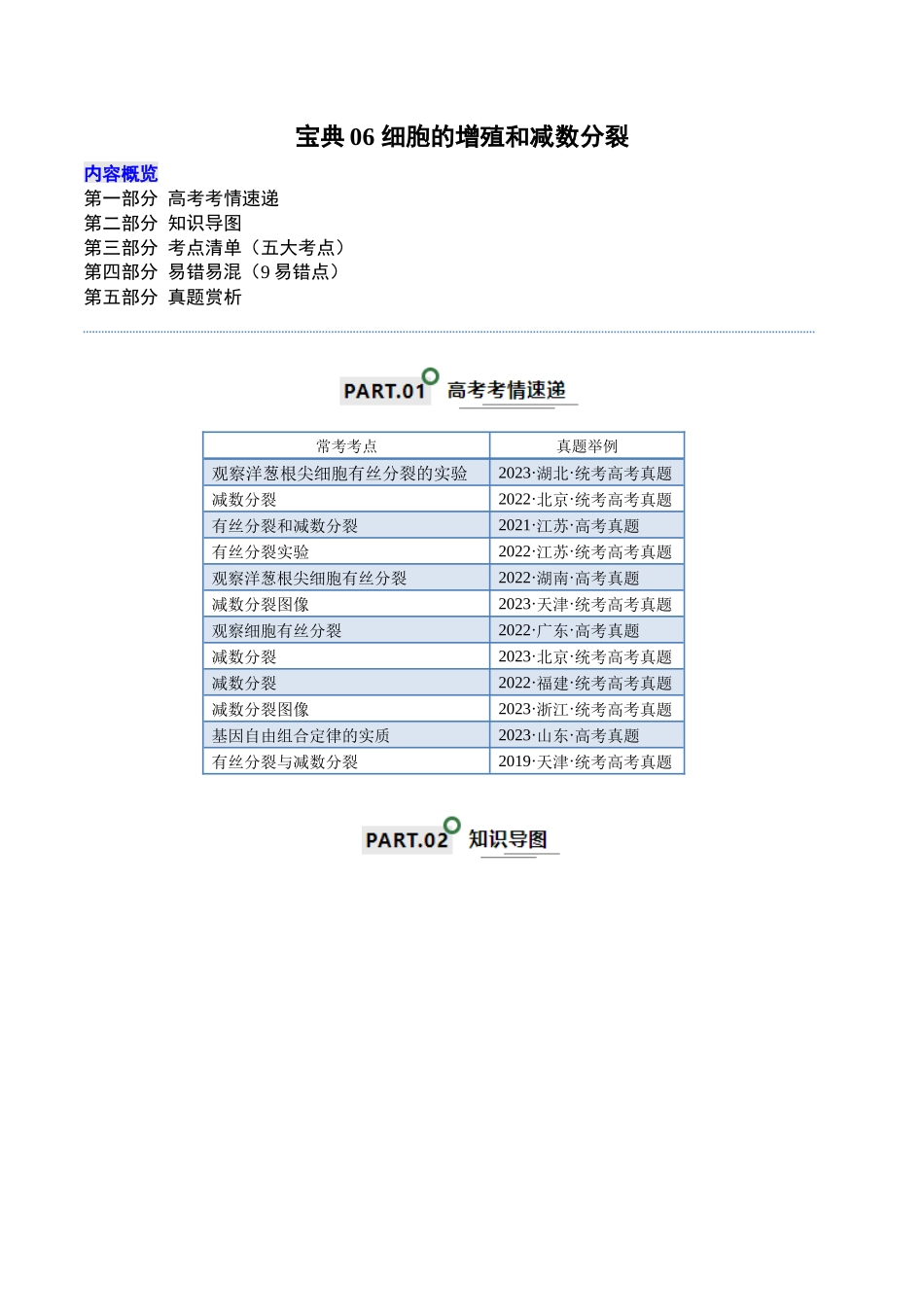 宝典06  细胞的增殖和减数分裂（解析版）.docx_第1页
