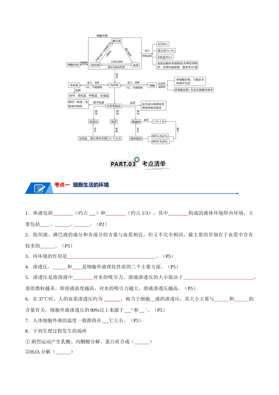 宝典13 人体的内环境与稳态（原卷版）.docx_第2页