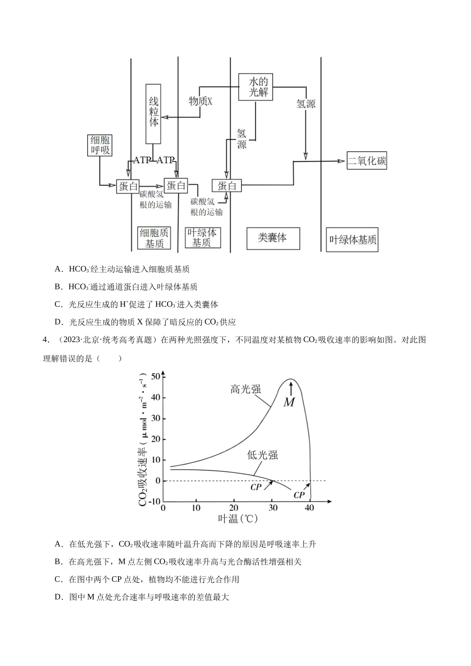 必刷04 细胞的能量供应和利用(70题)(原卷版).docx_第2页
