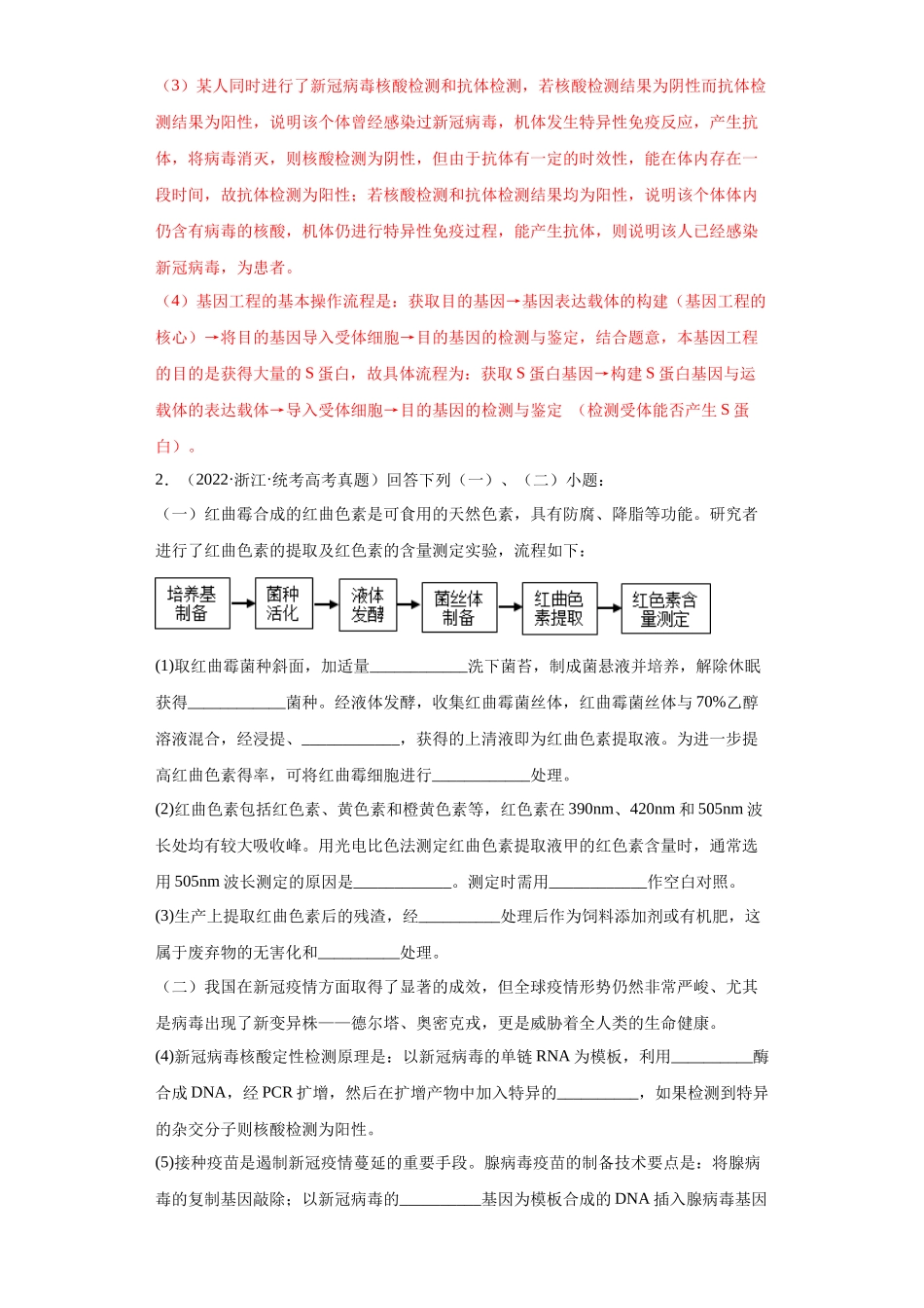 必刷题型六 生物学热点问题(20)(解析版).docx_第2页