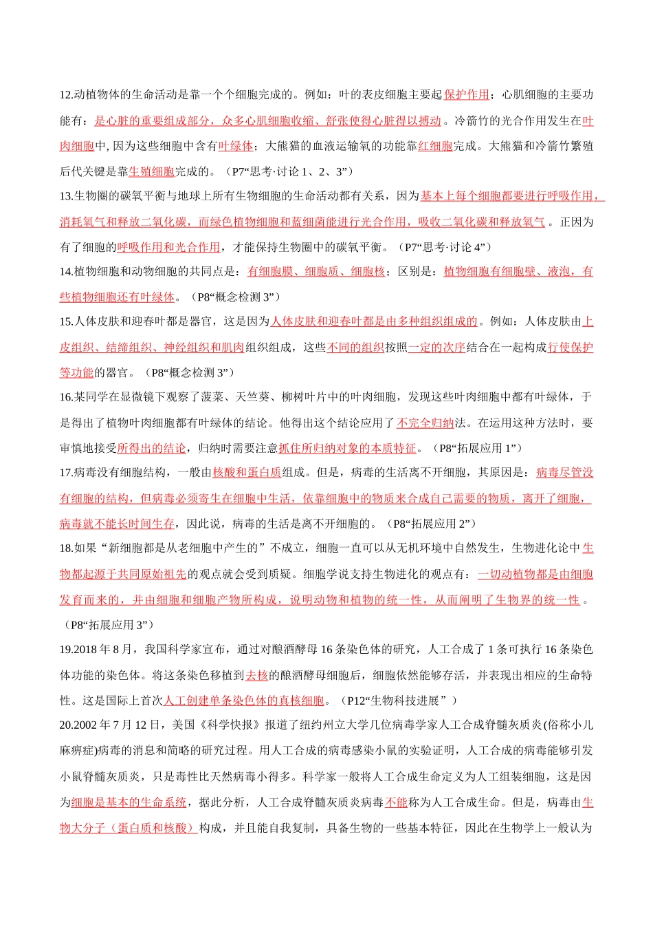 必修1 分子与细胞(背诵版)-46页.docx_第2页