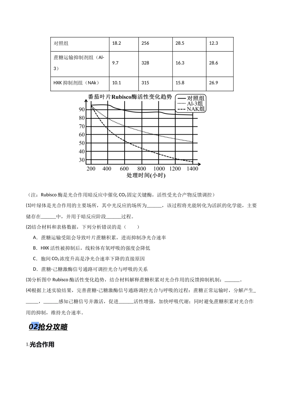 猜押02 细胞的代谢（学生版）.docx_第2页