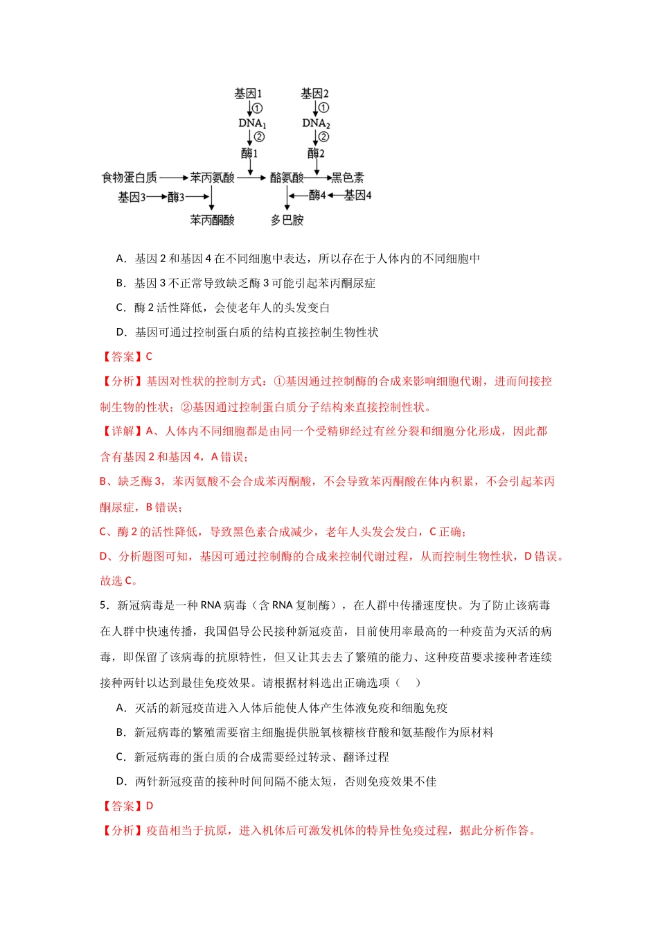 单元检测卷06 遗传的物质基础(解析版).docx_第3页