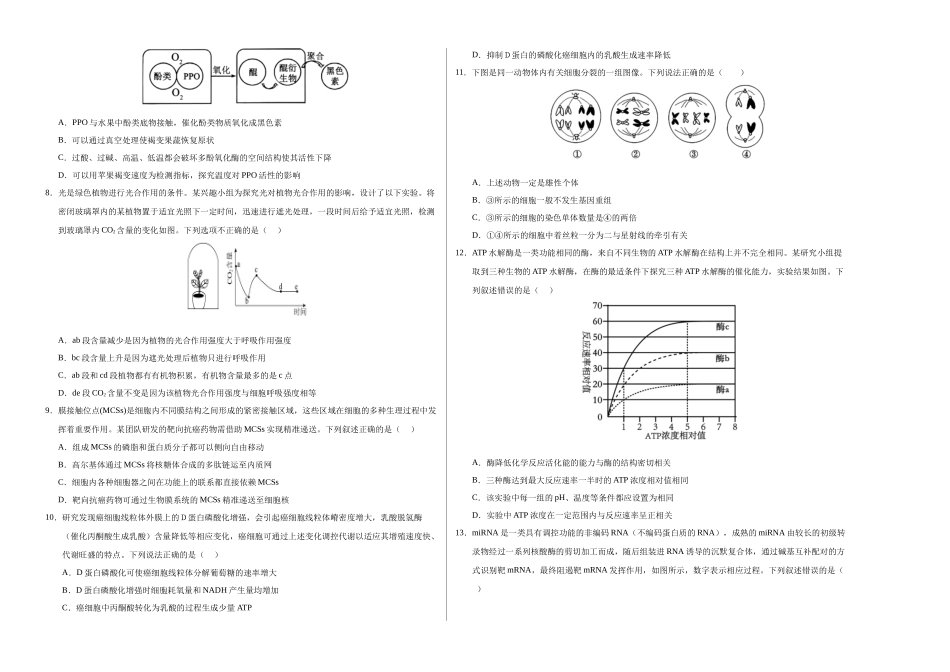 生物一模保分卷（海南专用）（考试版A3）.docx_第2页