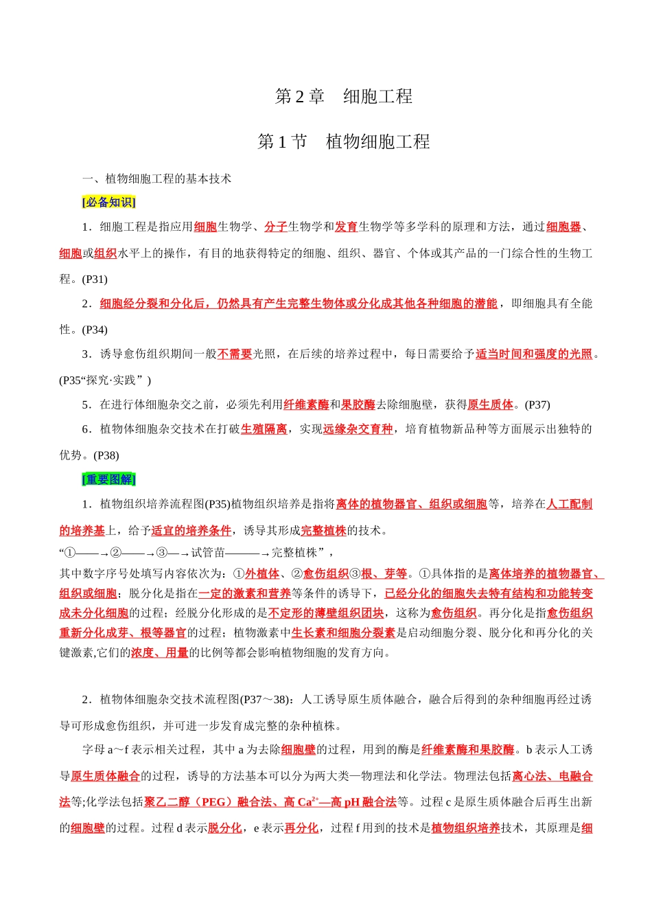 第2章 细胞工程（背诵版）-13页.docx_第1页