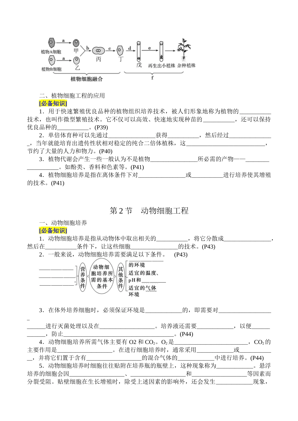第2章 细胞工程(填空版).docx_第2页
