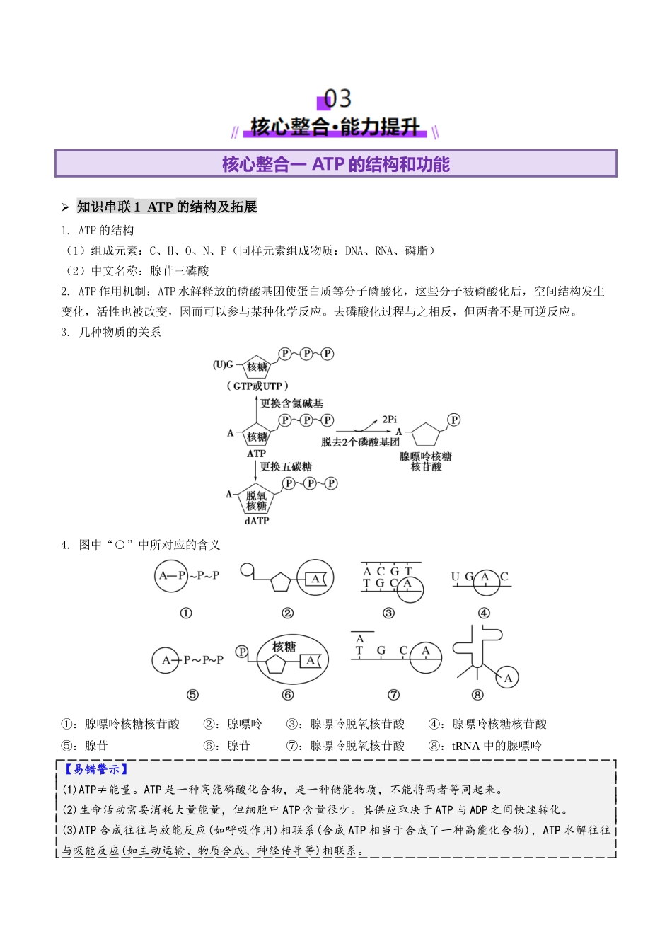 第03讲  ATP和酶（讲义）（教师版）.docx_第3页