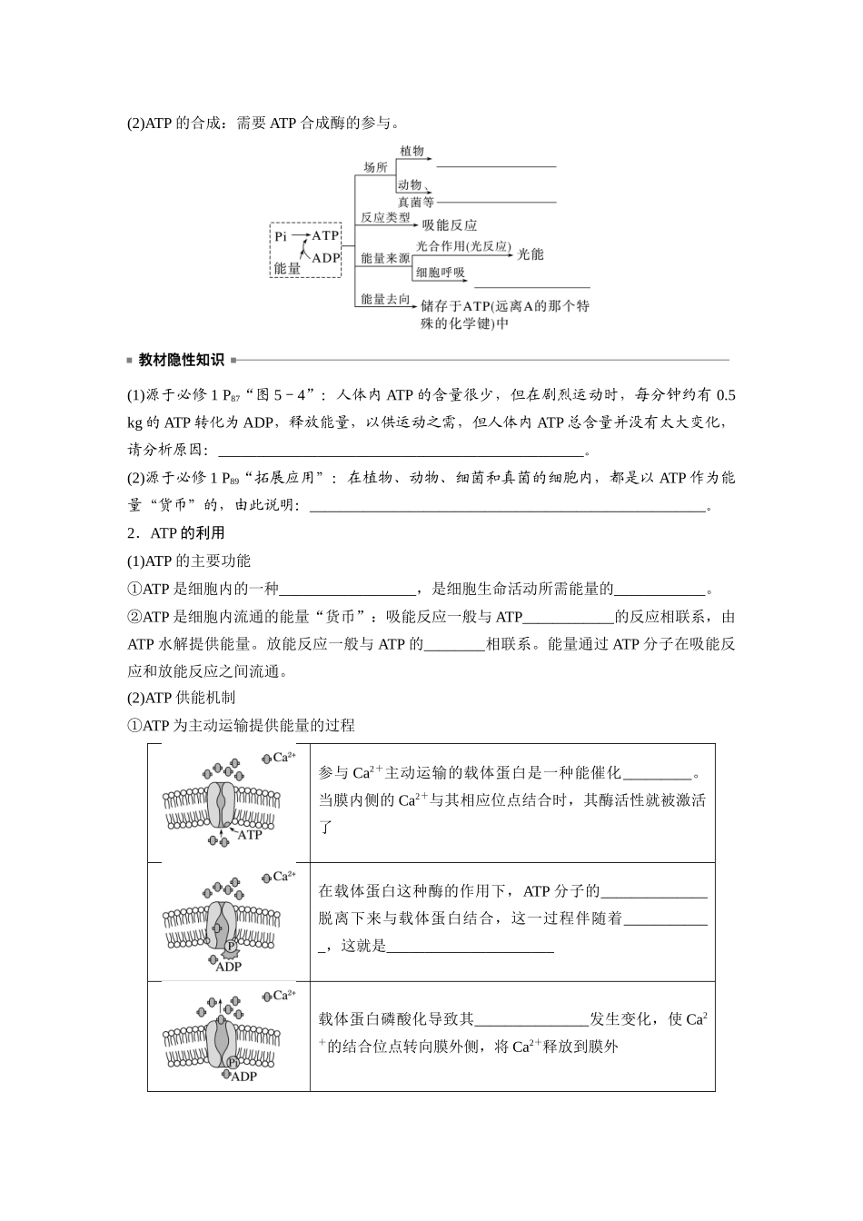 第3单元 第2课时 细胞的能量“货币”ATP.docx_第3页