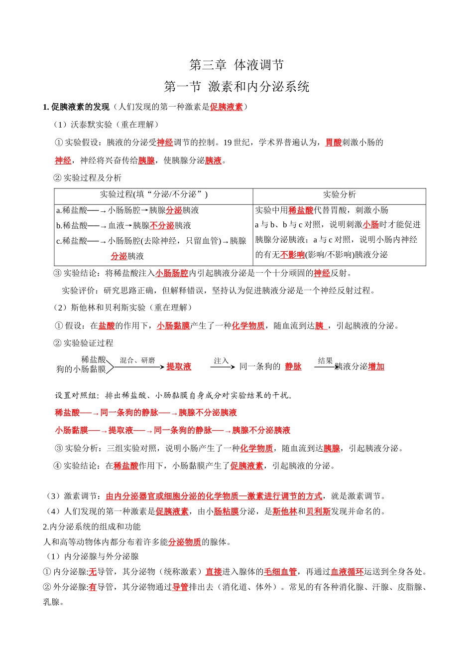 第3章 体液调节(答案版).docx_第1页