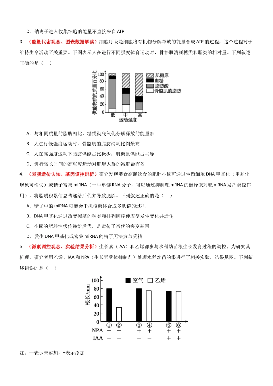 生物一模突破卷（福建专用）（考试版）.docx_第2页