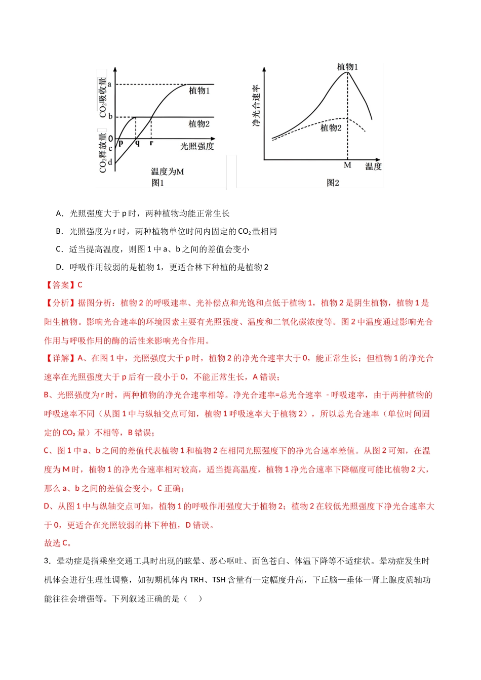 生物一模突破卷·理综拆分(课标全国通用)(全解全析).docx_第2页