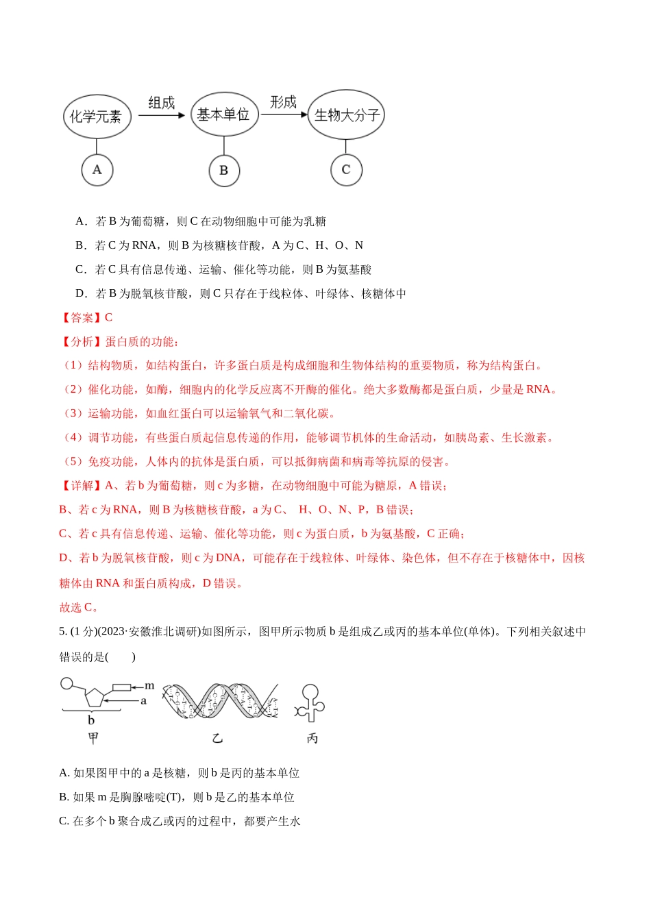 第4讲 遗传信息的携带者——核酸(解析版).docx_第3页