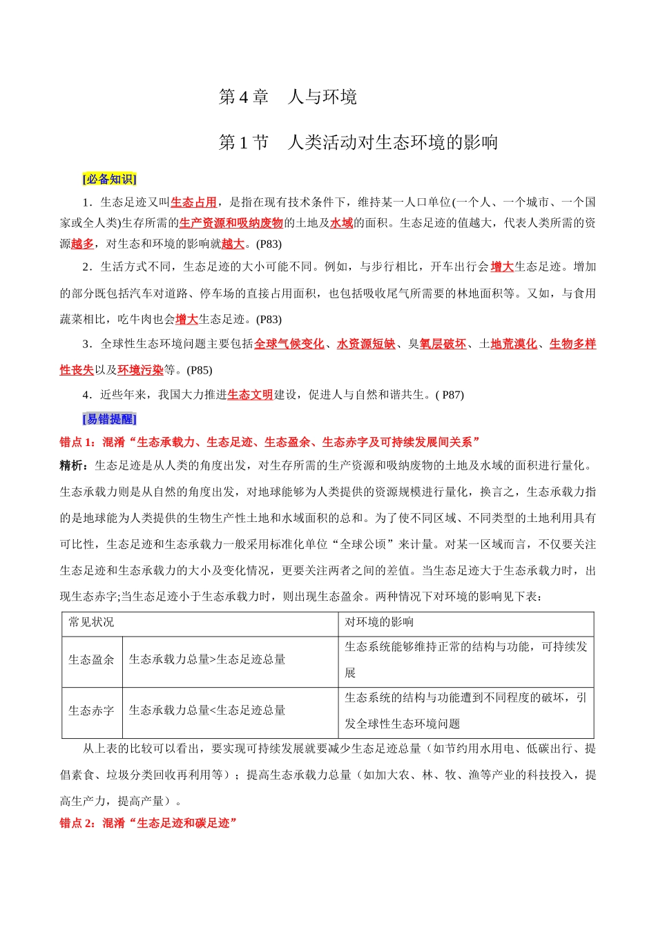 第4章 人与环境(背诵版)-5页.docx_第1页