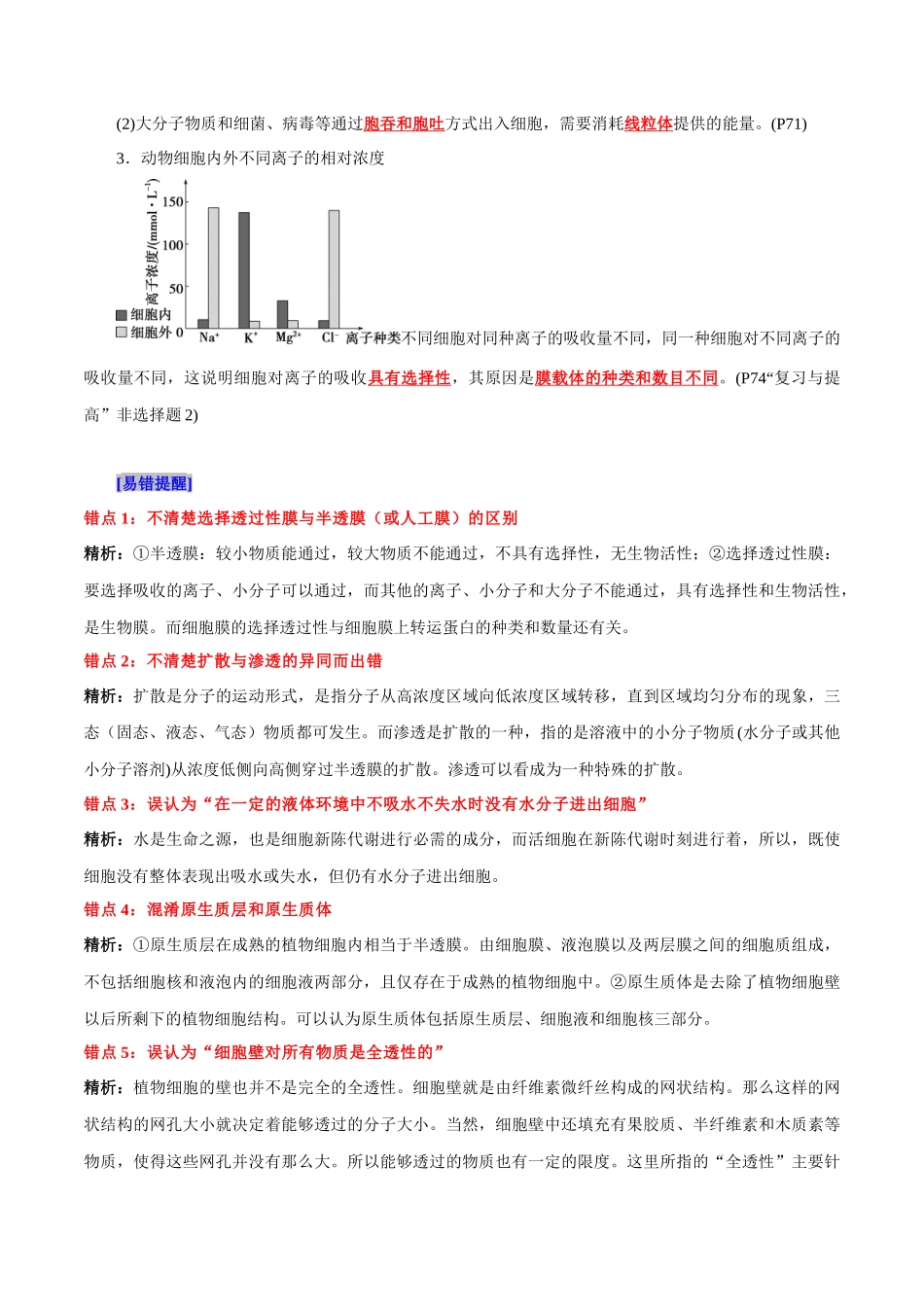 第4章 细胞的物质输入和输出(背诵版)-5页.docx_第3页