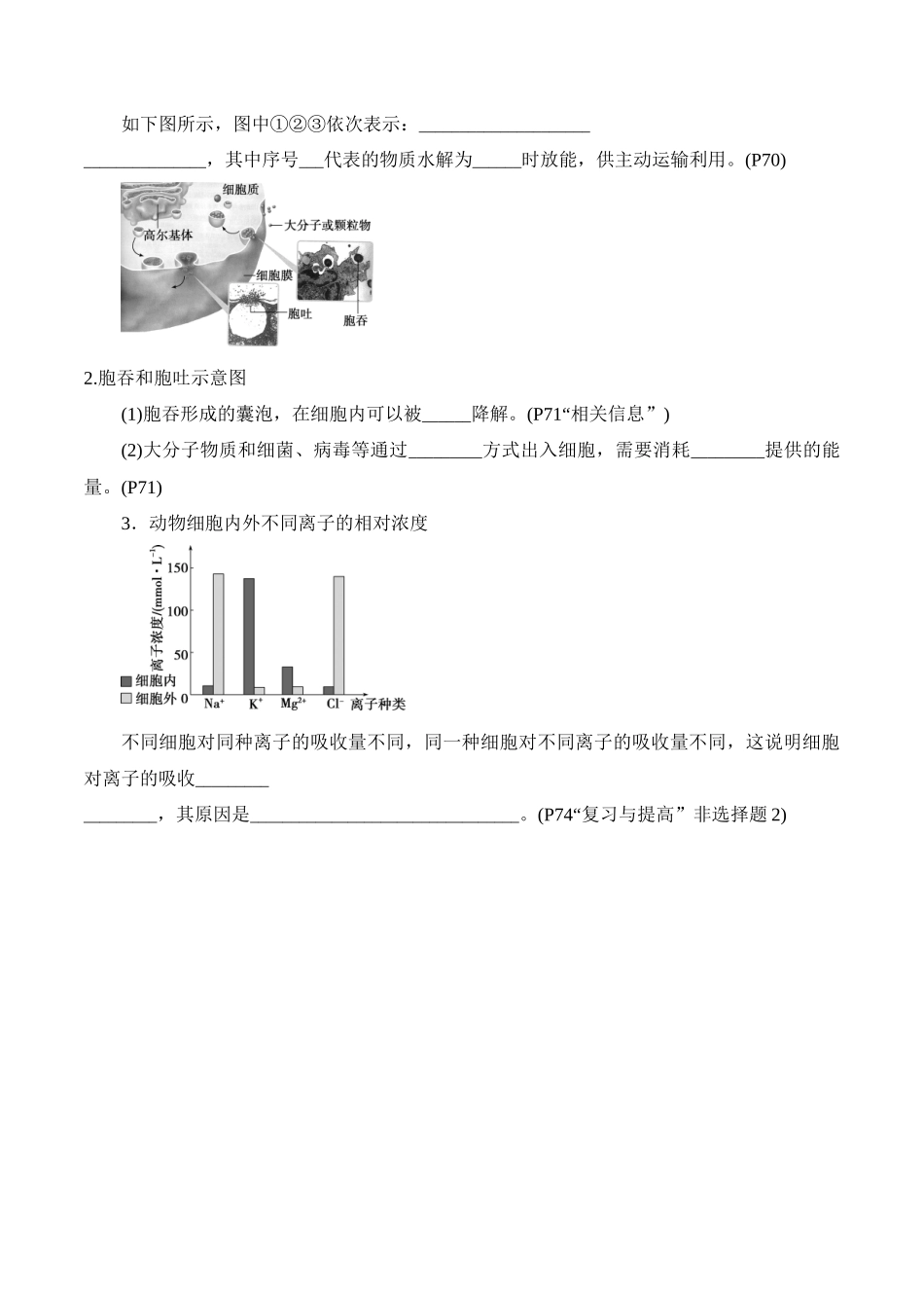 第4章 细胞的物质输入和输出(填空版)-3页.docx_第3页