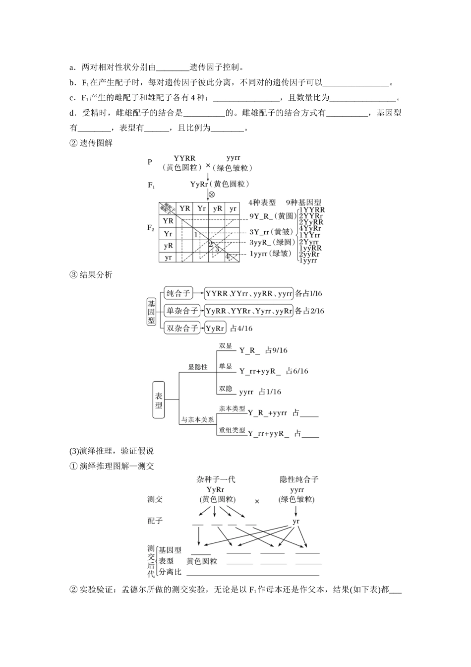 第5单元 第4课时 自由组合定律的发现及应用.docx_第2页