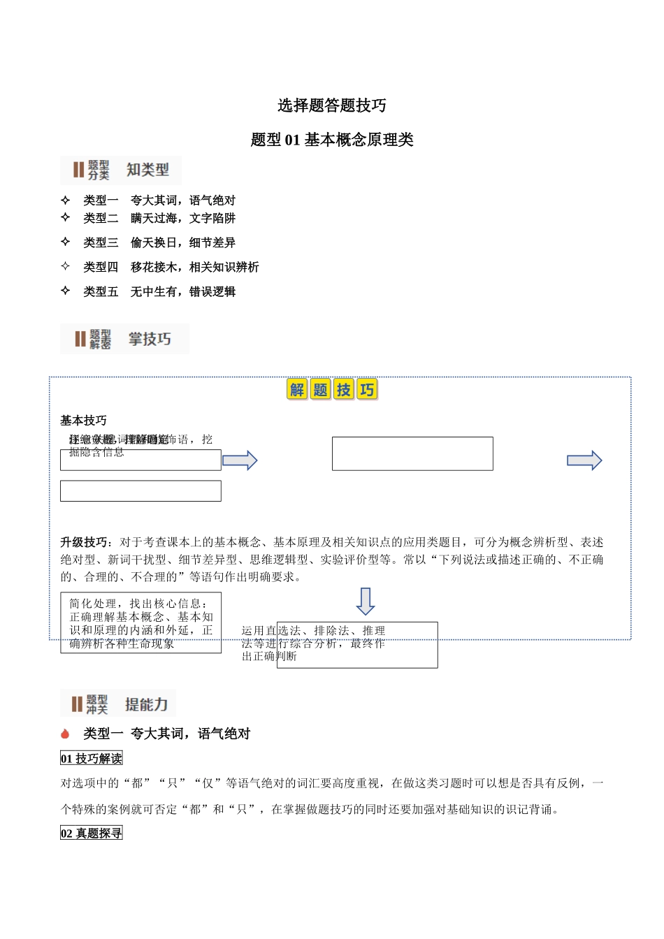题型01 基本概念原理类（选择题5大类型解题技巧）（解析版）.docx_第1页