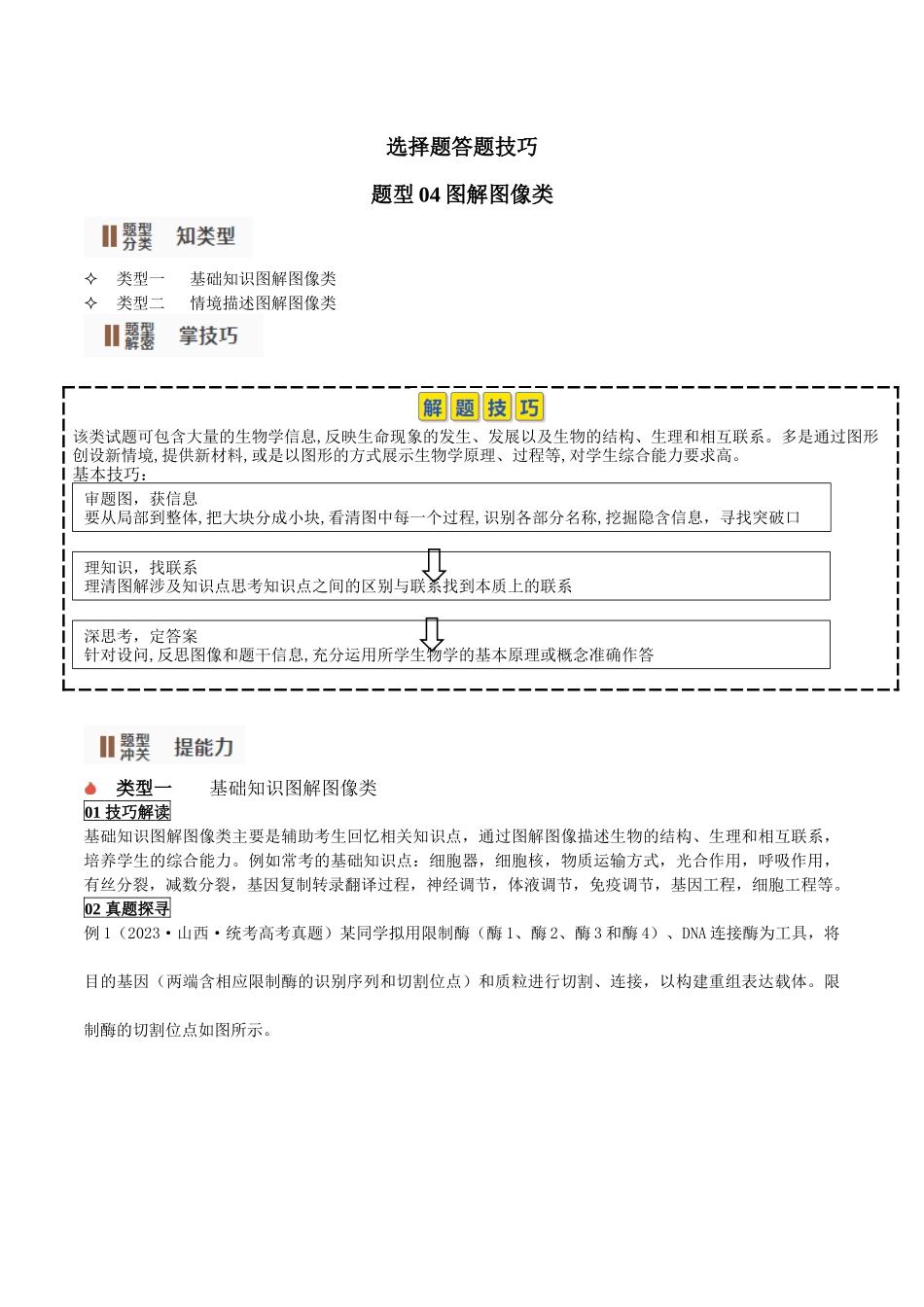 题型04 图解图像类(选择题2大类型解题技巧)(解析版).docx_第1页