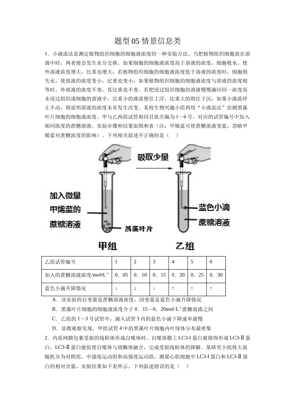 题型05  情景信息类（原卷版）.docx_第1页