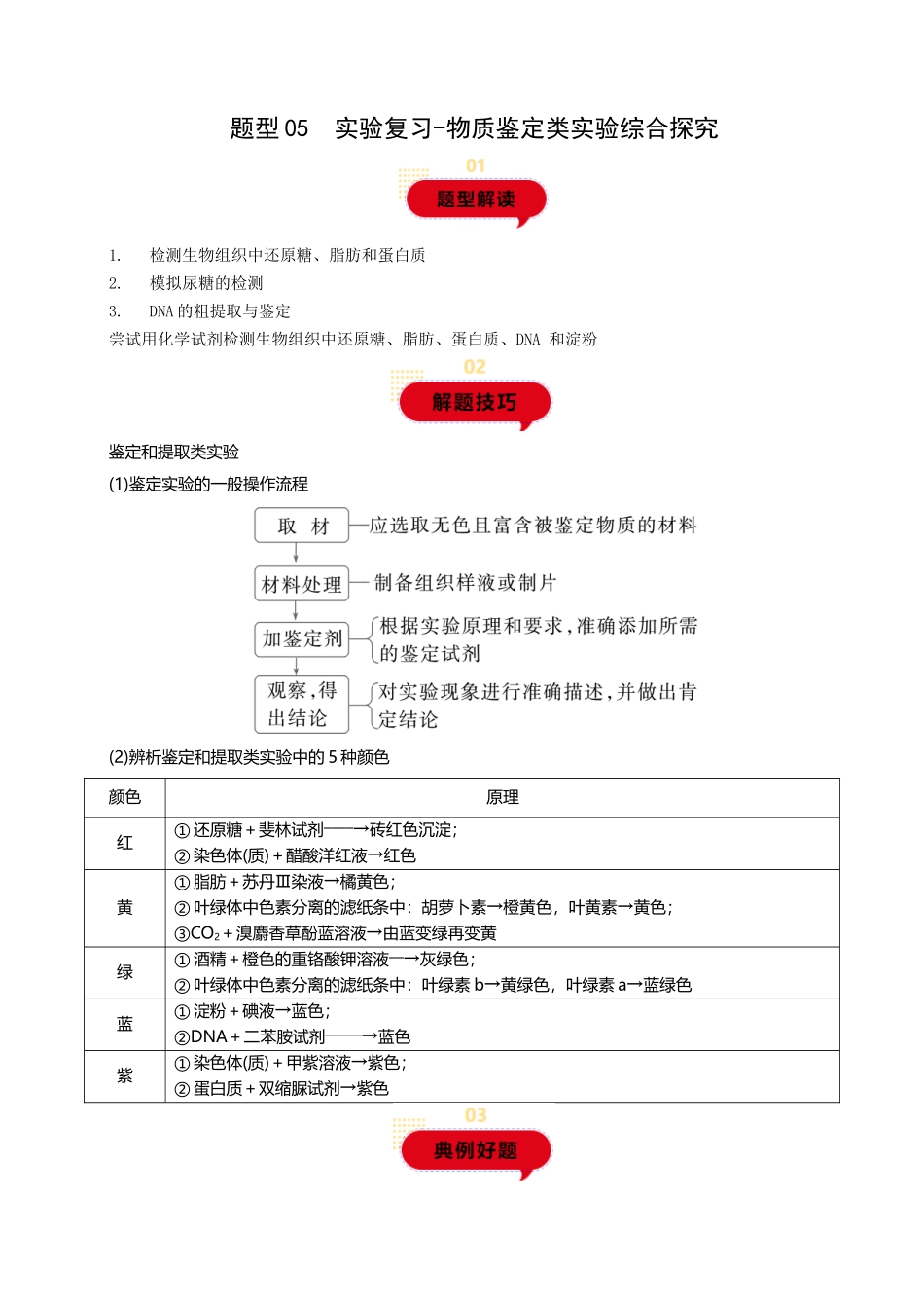 题型05 物质鉴定类实验综合探究(教师版)-43页.docx_第1页
