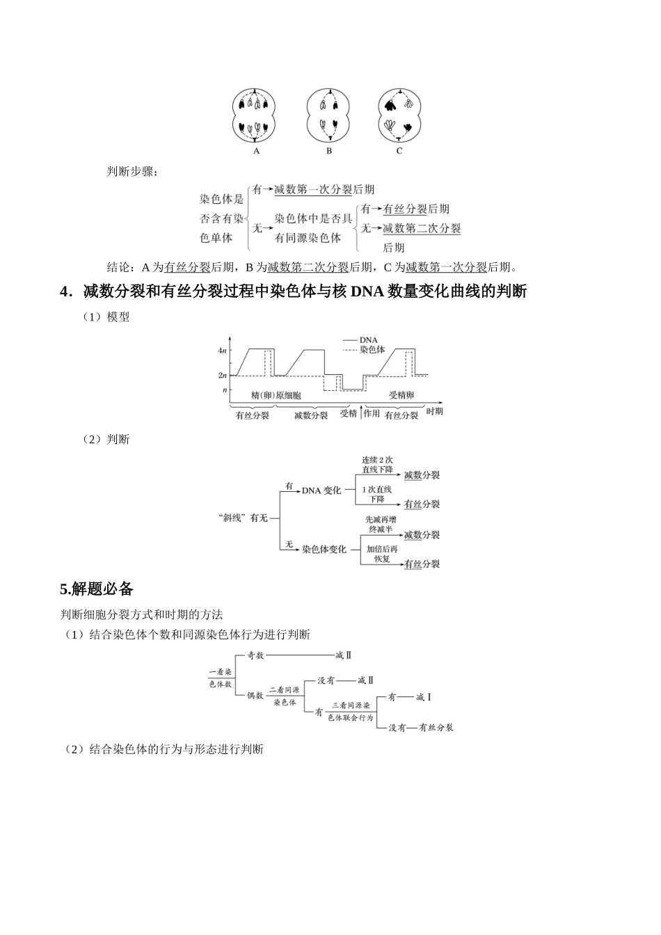 微专题3 有丝分裂和减数分裂 解析版.docx_第3页