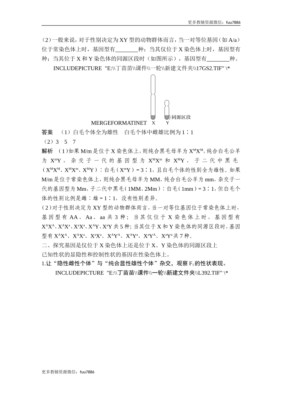 微专题9 基因定位的遗传实验设计.doc_第3页