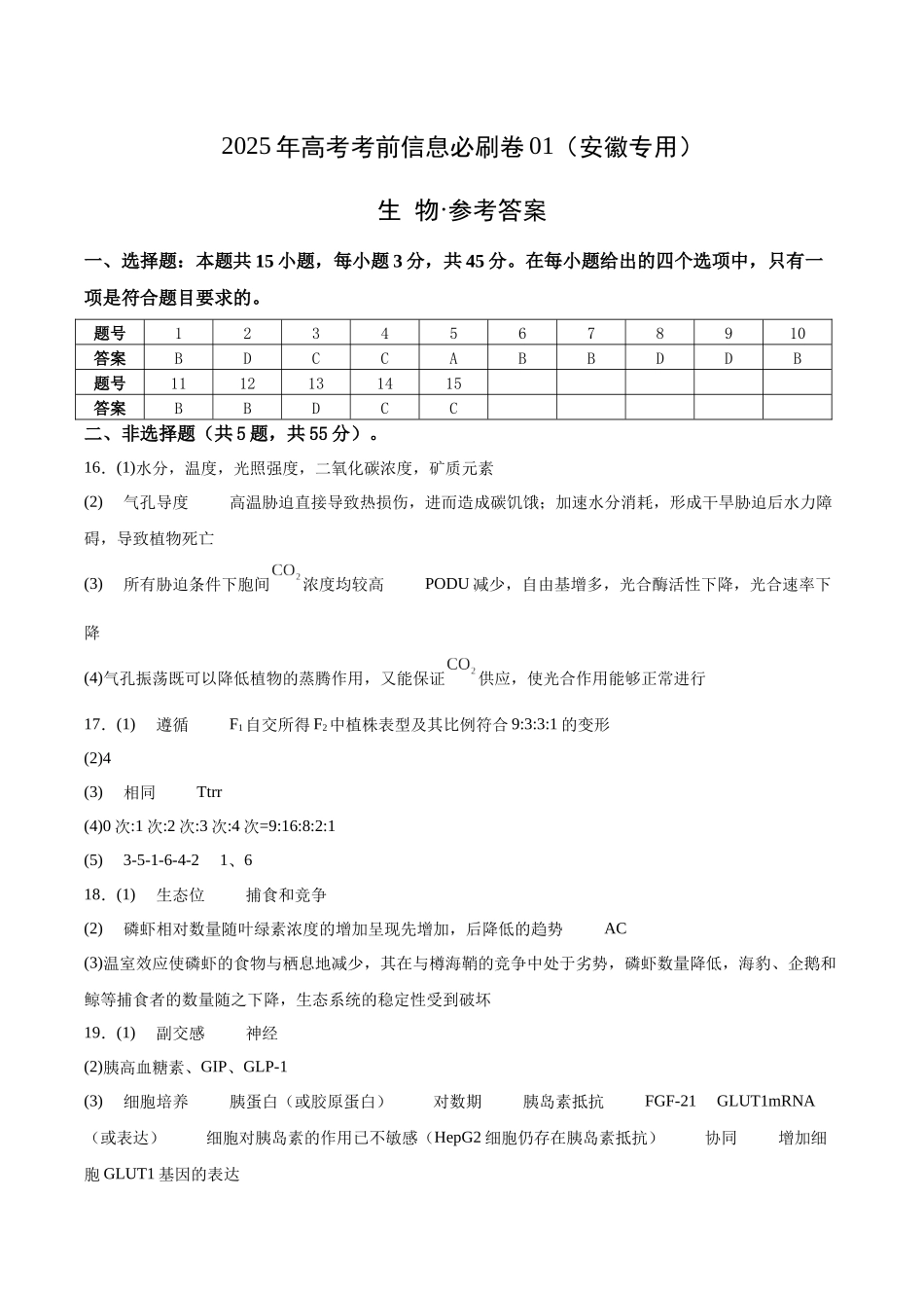 信息必刷卷01(安徽专用)参考答案.docx_第1页