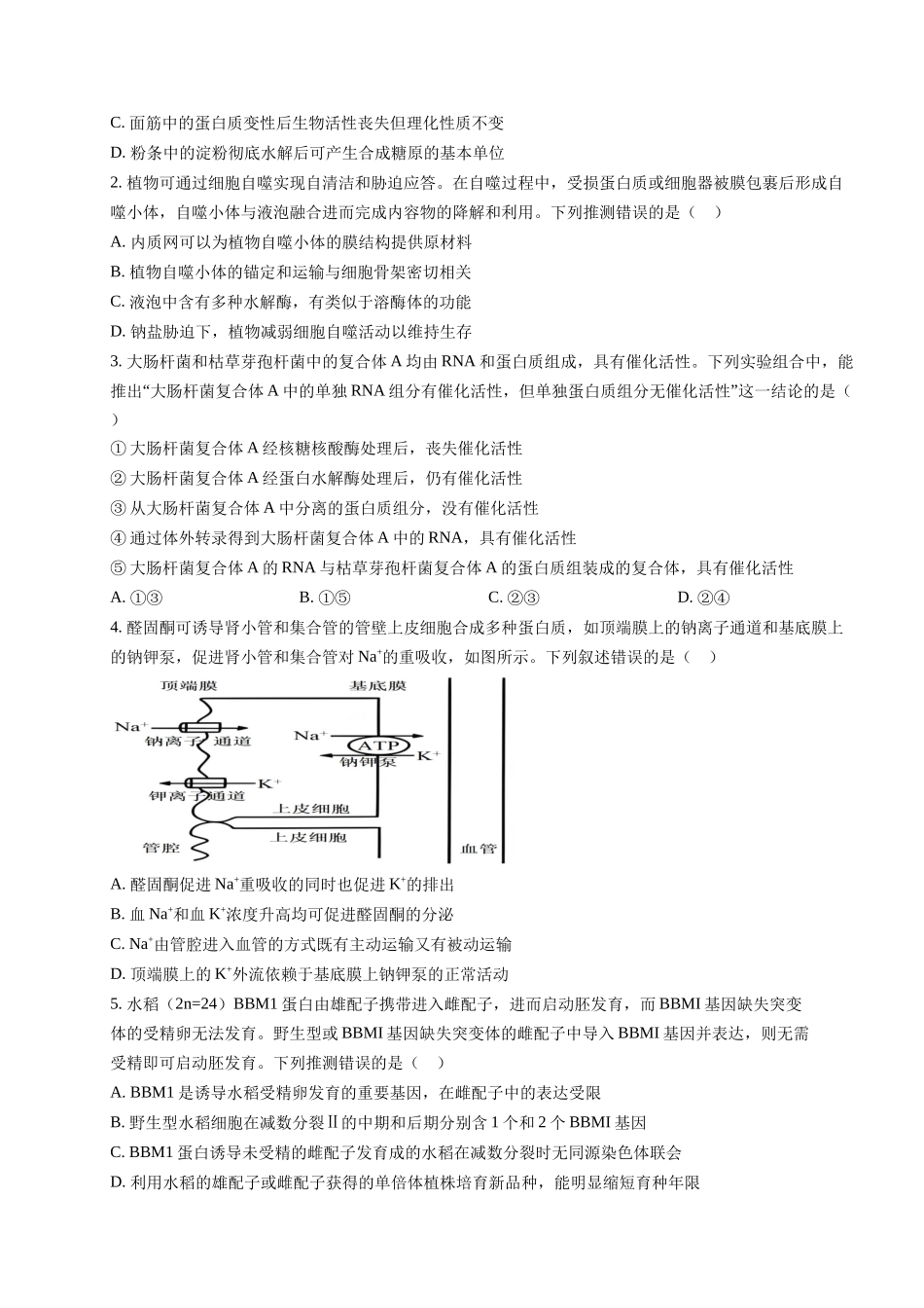 信息必刷卷01(福建专用)学生版.docx_第2页