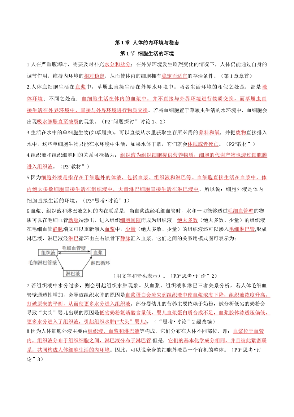 选择性必修1 稳态与调节(背诵版)-51页.docx_第1页