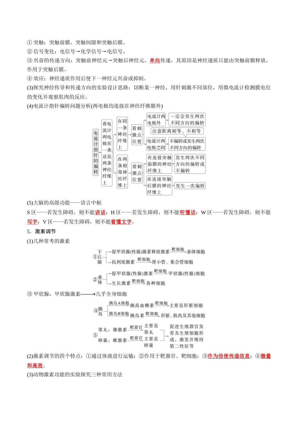 选择性必修1 稳态与调节-7页(背诵版)重点知识天天背.docx_第3页