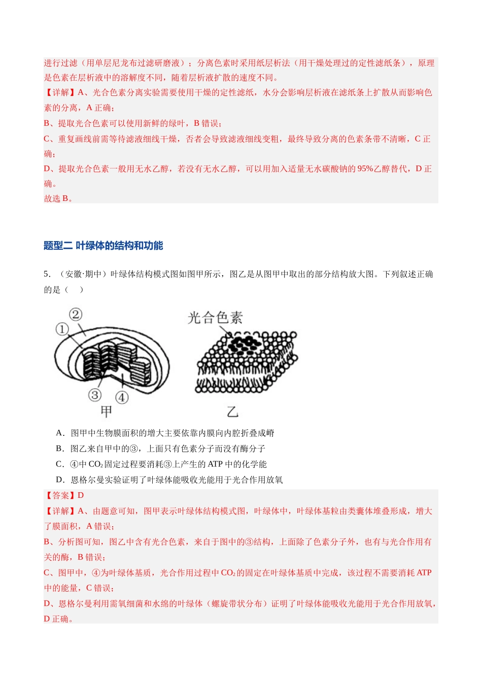 第11讲 光合作用(专项训练)(安徽专用)(解析版).docx_第3页