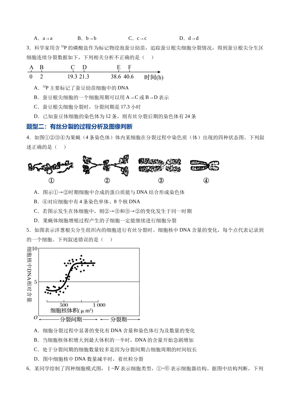 第11讲 细胞增殖(专项训练)(黑吉辽蒙专用)(学生版).docx_第2页
