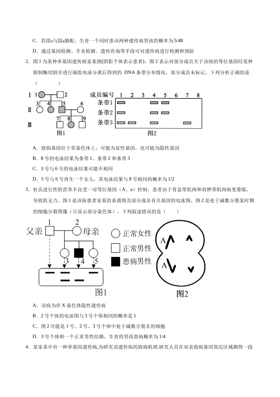 押题03  遗传规律与解答策略（3大题型猜押）（学生版）.docx_第2页