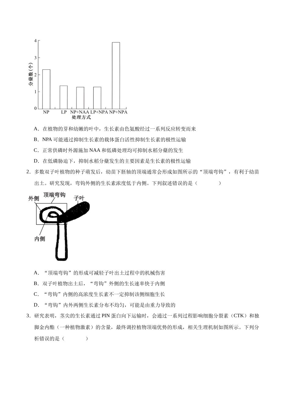 押题08 植物激素与农业应用（3大题型猜押）（学生版）.docx_第2页