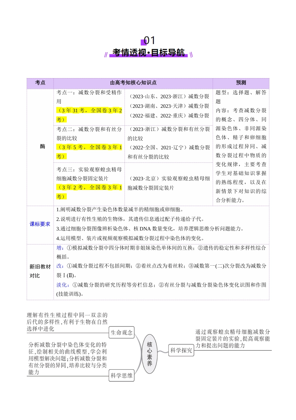 第13讲 减数分裂和受精作用(讲义)(学生版).docx_第2页