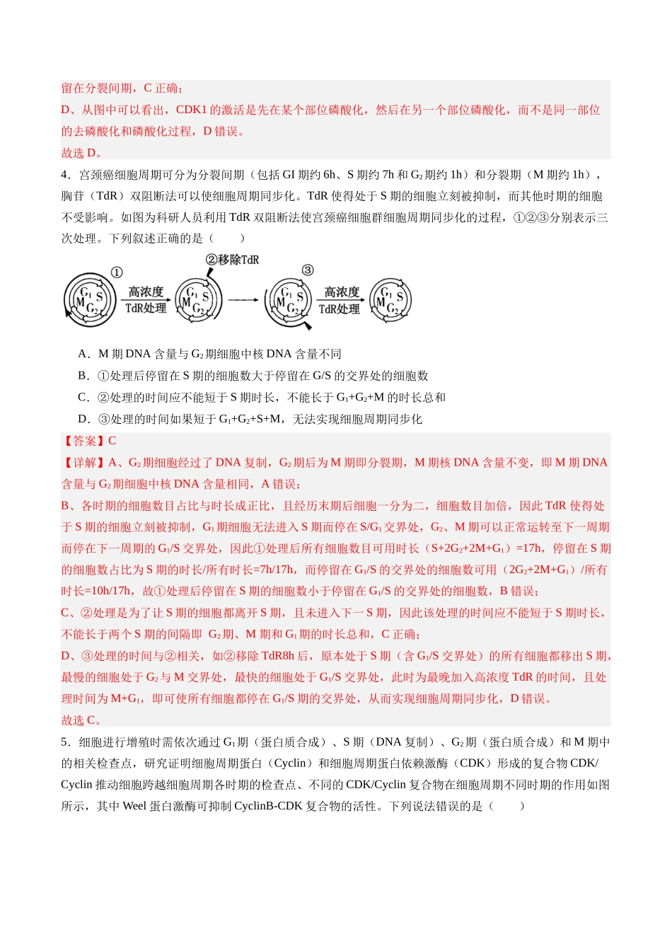第13讲 细胞增殖(专项训练)(福建专用)(教师版).docx_第3页