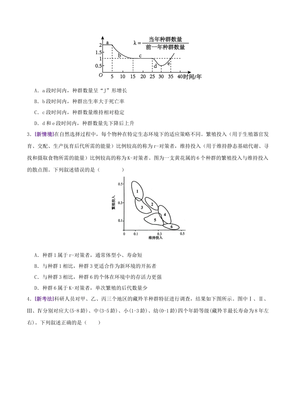 第14讲 种群和群落（专项训练，4大题型）（学生版）.docx_第2页