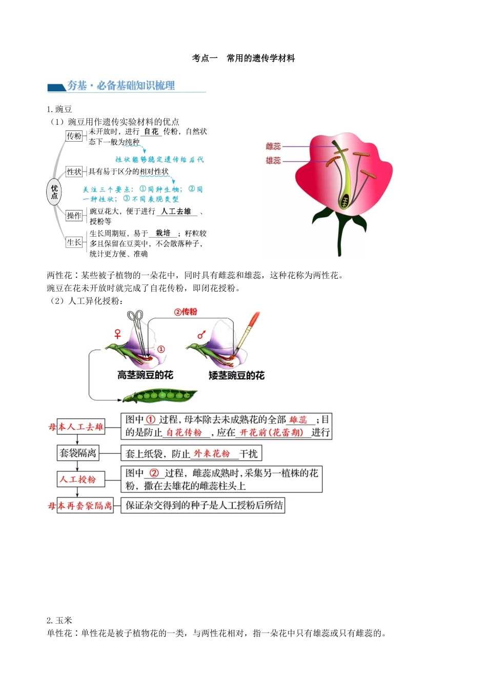 第15讲 遗传的基础知识(讲义)(学生版).docx_第2页