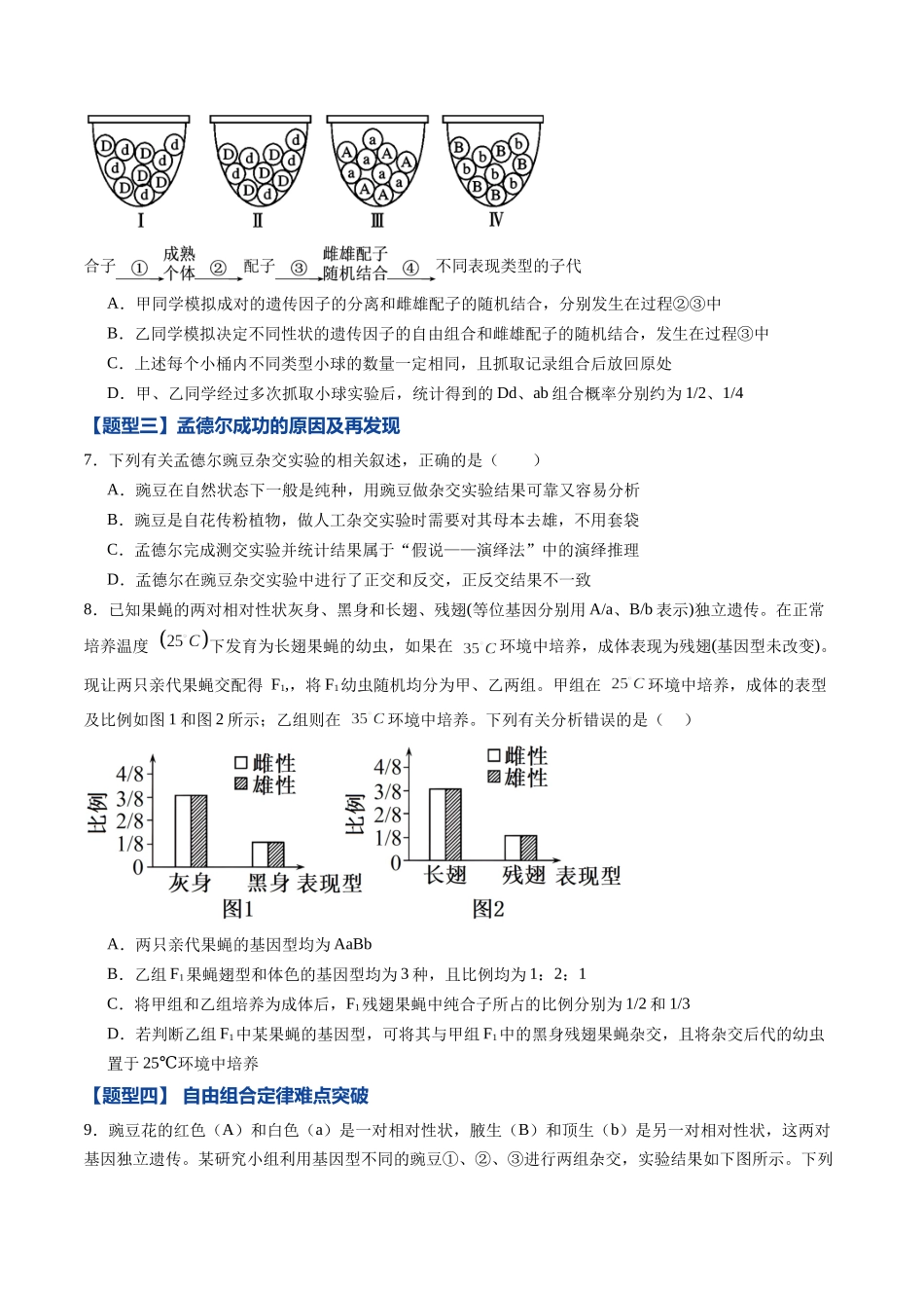 第15讲 自由组合定律（专项训练）（黑吉辽蒙专用）（学生版）.docx_第3页