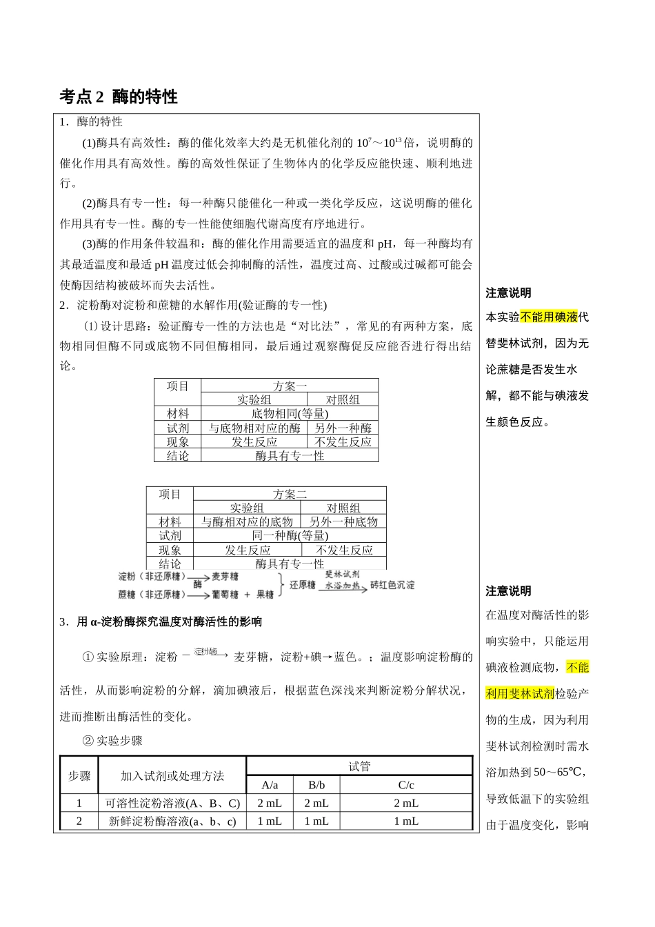 知识清单05 酶和ATP（4大考点+6个易错点）.docx_第3页