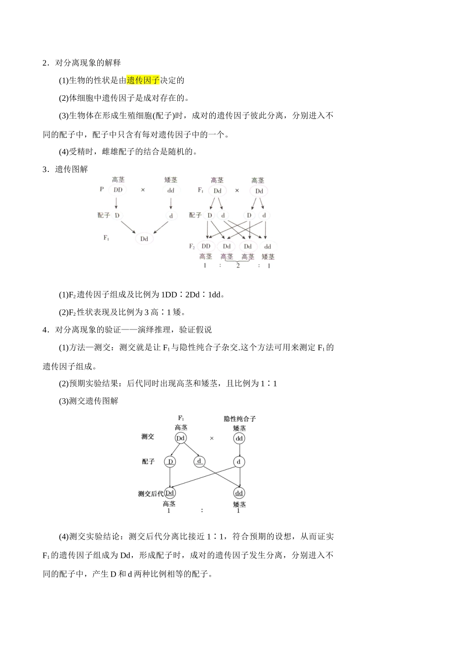 知识清单11 基因分离定律（5大考点+4个易错点）.docx_第3页