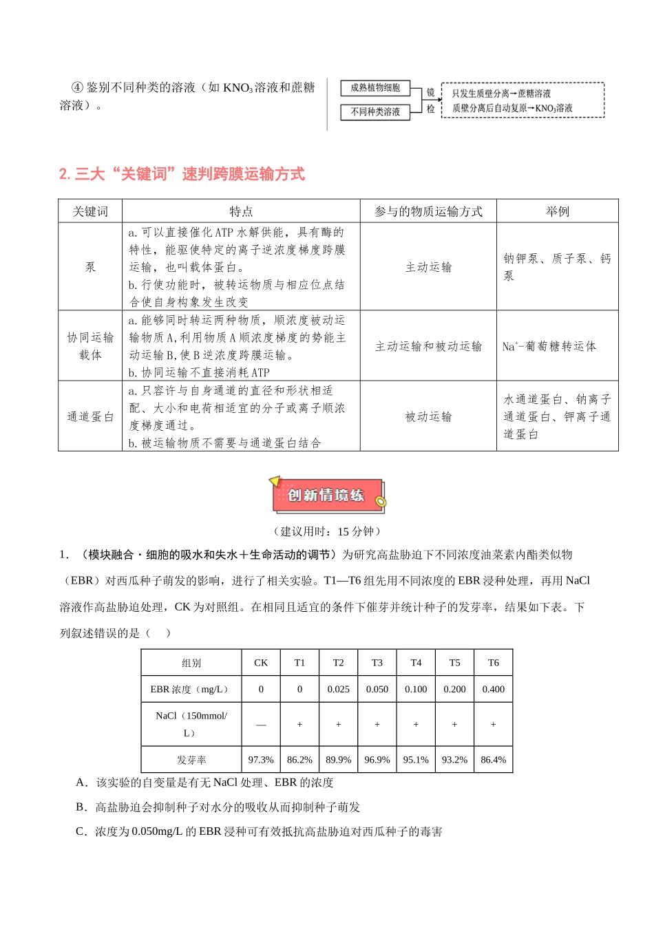重难点01 物质运输(原卷版).docx_第2页