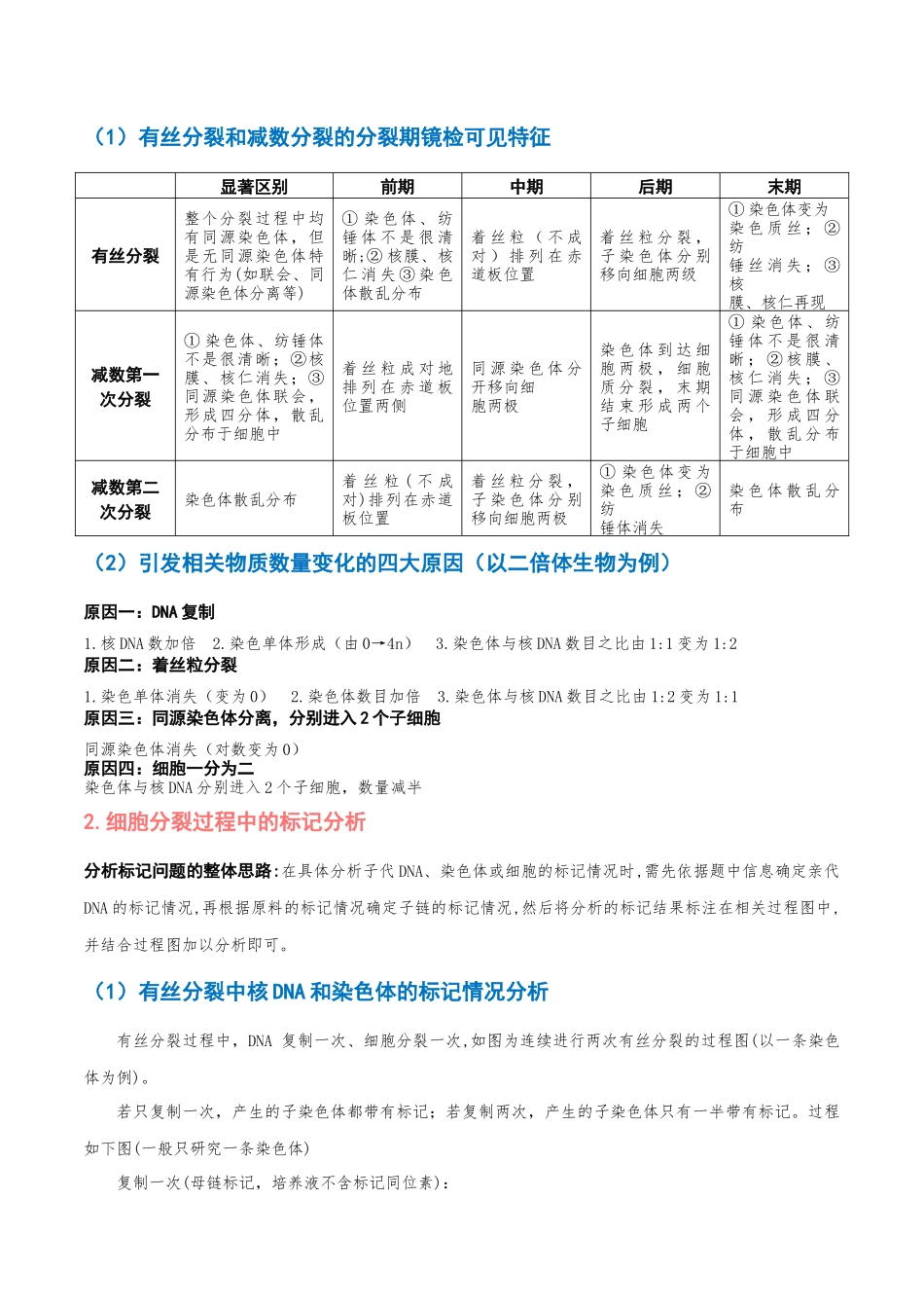 重难点06 细胞的生命历程(原卷版).docx_第2页