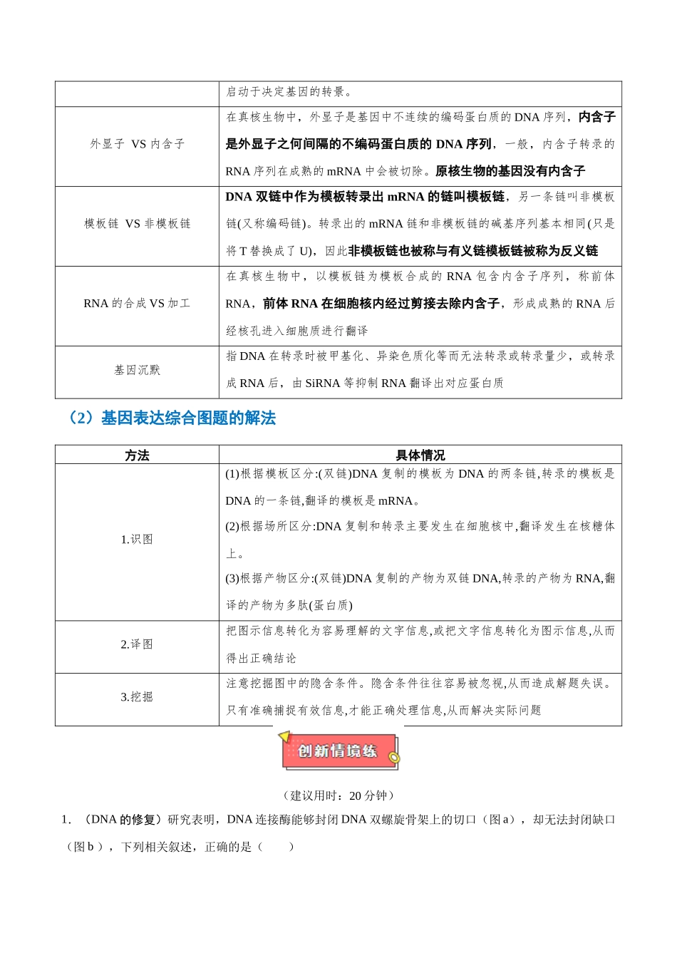 重难点09 基因表达突破(原卷版).docx_第2页