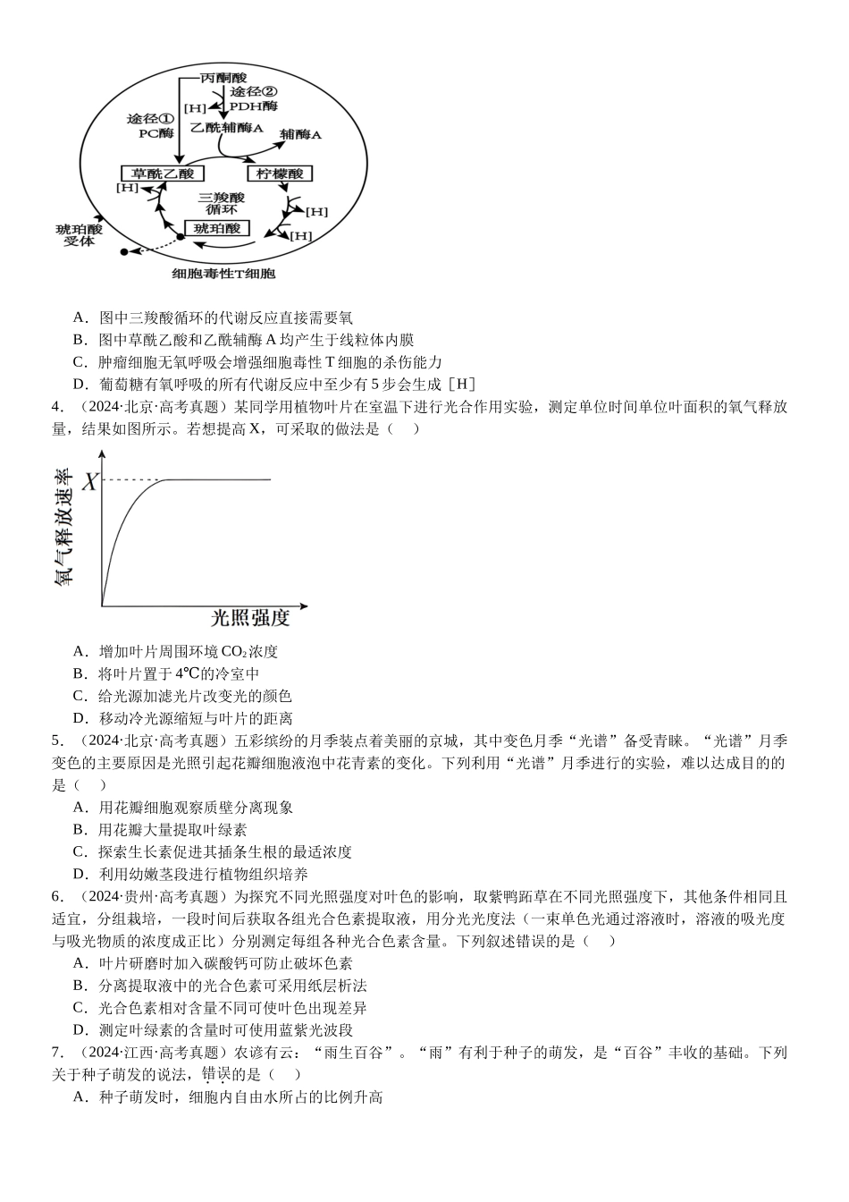 专练02 细胞代谢（90题）（学生版）.docx_第2页