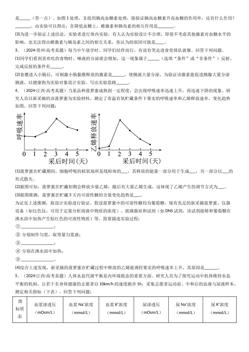 专练13 稳态与环境(20题)(学生版).docx_第2页